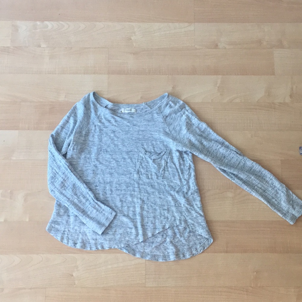 Madewell baseball long Sleeve scoop neck -S